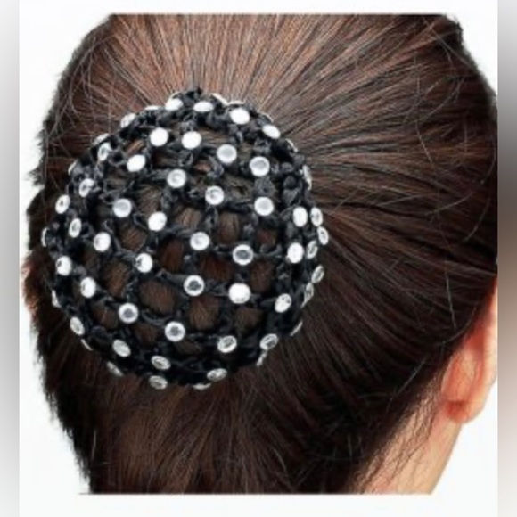 Dasha Designs - 3 pack Rhinestone (Crystal) crocheted bun covers - ballet dancer - Picture 2 of 14